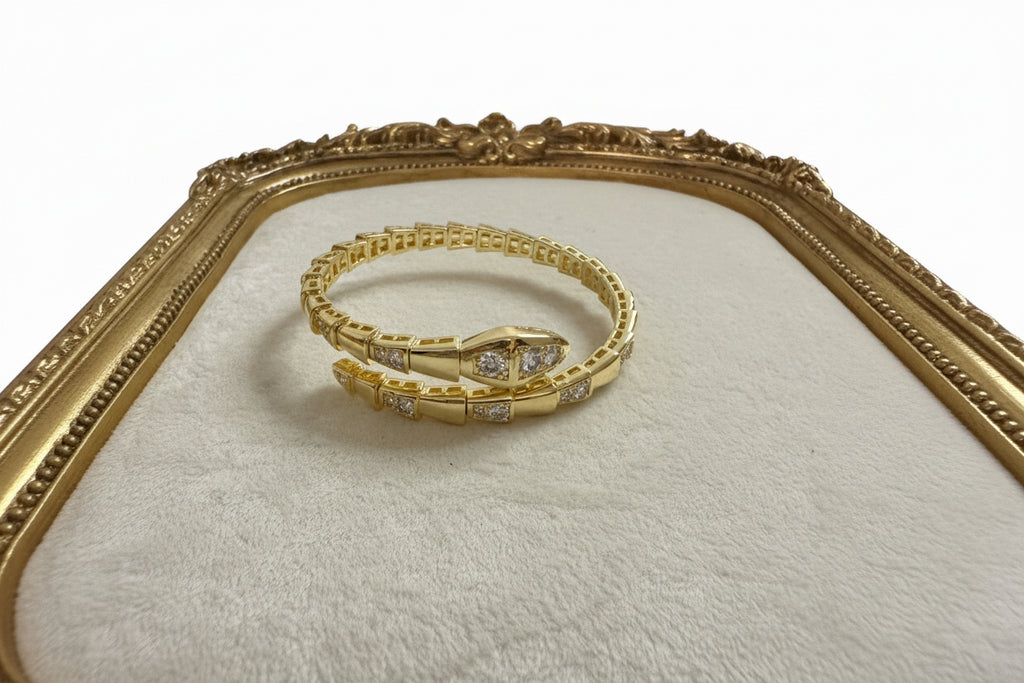 Serpentine Bangle Golden Elegance