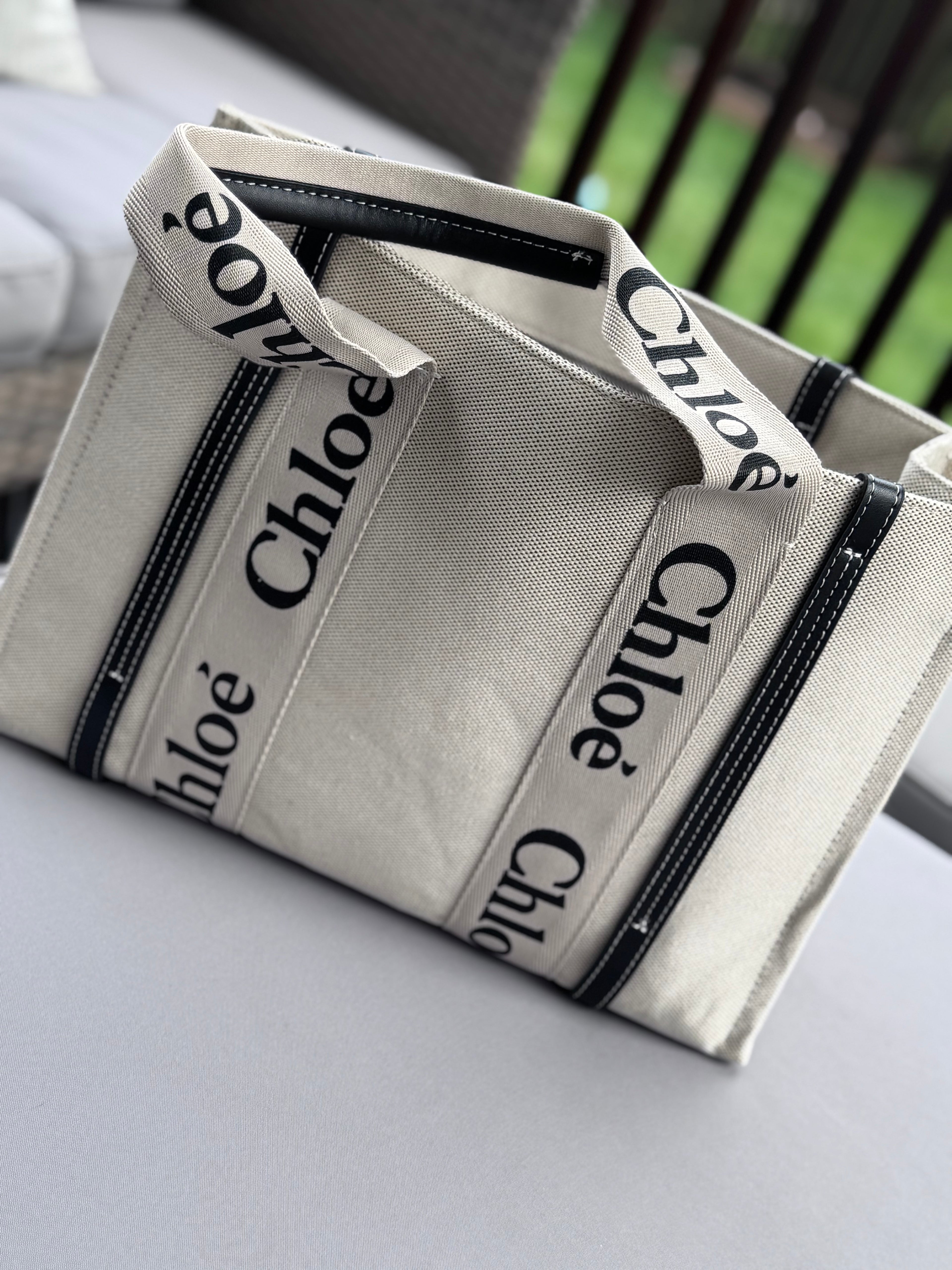 Woody Medium Tote Bag in Linen