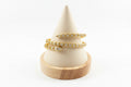 Gold Plated Serpentine Moissanite Bangle 