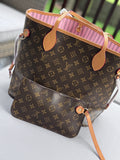 Brown tote w/ pouch medium