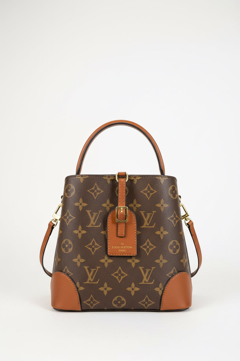 Small bucket brown purse