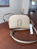 Beige metallic crossbody purse