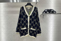 Black, gold and yellow cardigan sweater