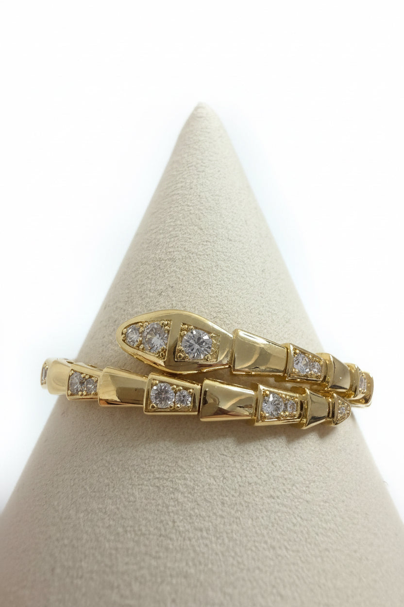 Serpentine Bangle Golden Elegance