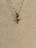 Stainless steel necklace with a dragonfly pendant- silver