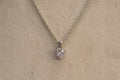 Heart-shaped cz pendant on a 925 sterling silver chain