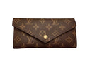 Brown Flower Wallet/Gold Hardware