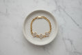 Gold plated 3 clover with gems bracelet with clasp