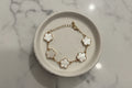 Bracelet with floral designs, gold plated