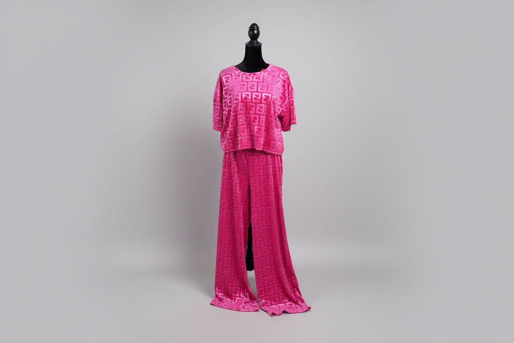 Pink Velvet Two-Piece Set