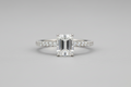 925 SS Moissanite Emerald Cut with gemstones 