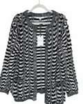Endless Rose Monochrome Striped Cardigan